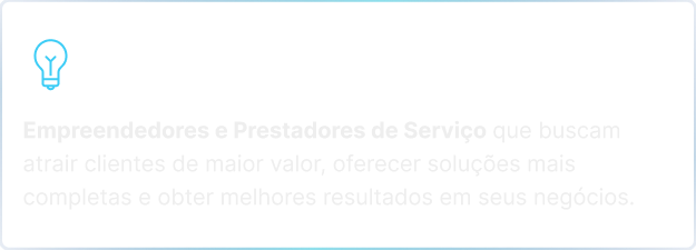 Empreendedores e Prestadores de Serviço